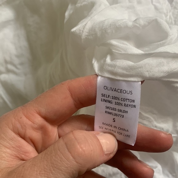 Talulah white eyelet tiered ruffle dress Swiss dots sz S party summer Olivaceous - Picture 5 of 16